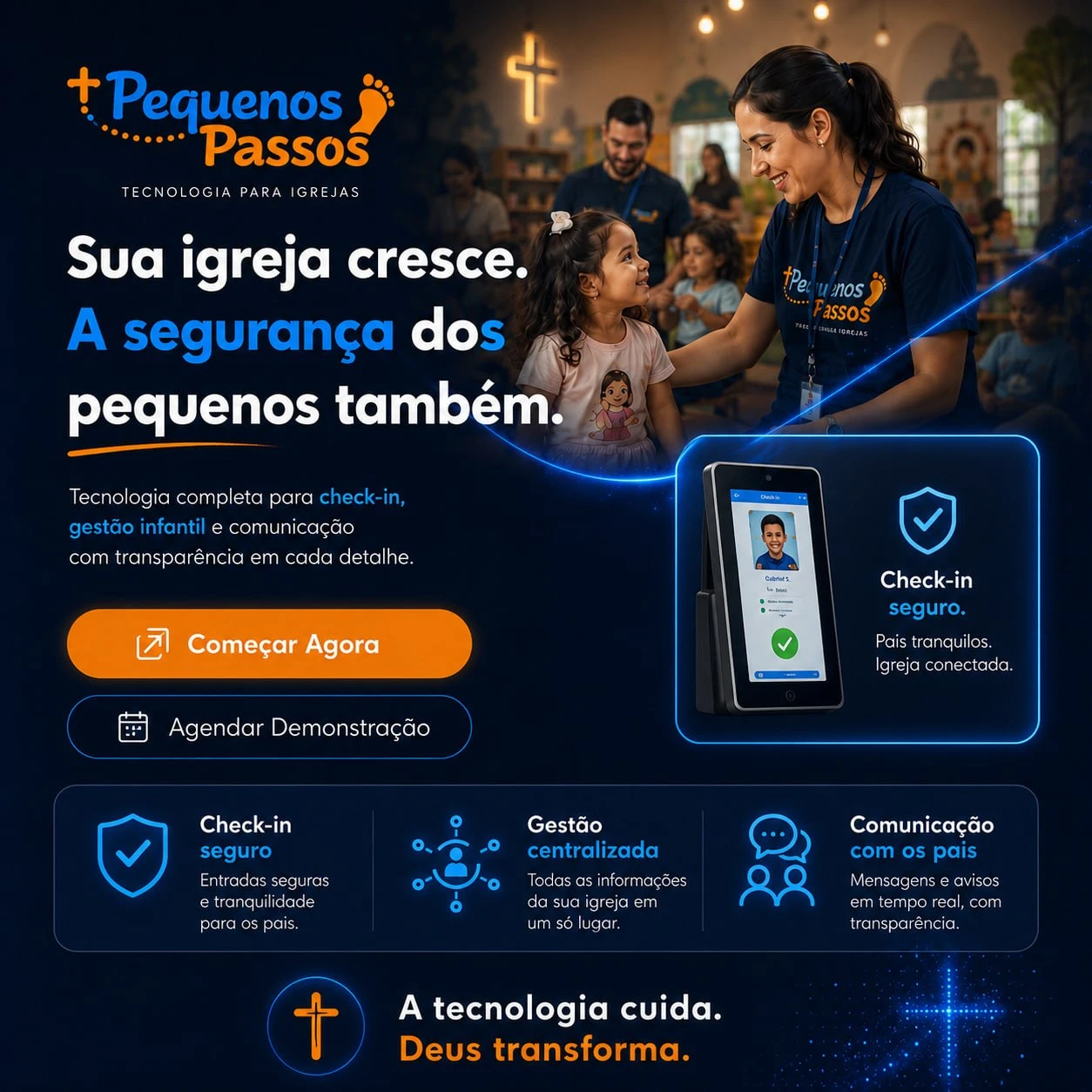 Tecnologia para igrejas desenvolvido para Pequenos Passos